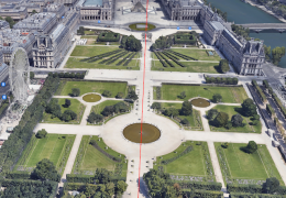 1. L'axe du Louvre aligné sur l'obélisque de la place de la Concorde